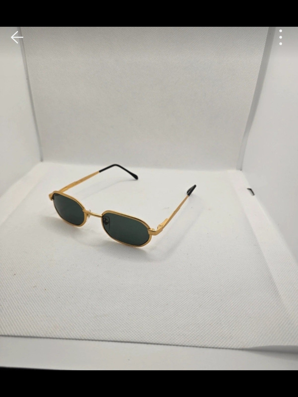 Sting Gold Metal Frame Sunglasses with Dark Green Lenses